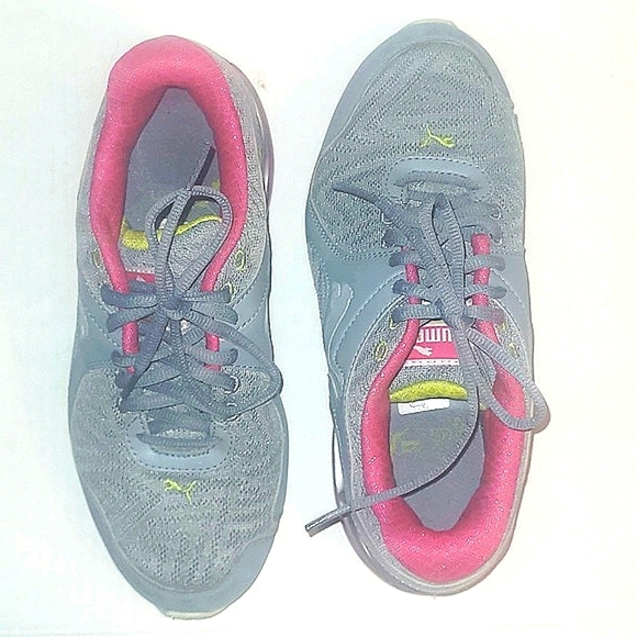 Puma locell 1.0 sneakers athletic running shoes gray pink lime green size 7 - Picture 2 of 9